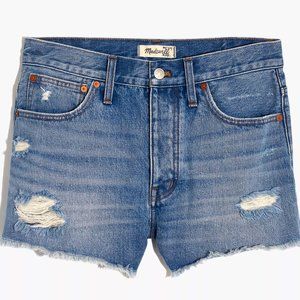 Madewell RELAXED DENIM SHORTS IN HOMECREST WASH: RIPPED EDITION